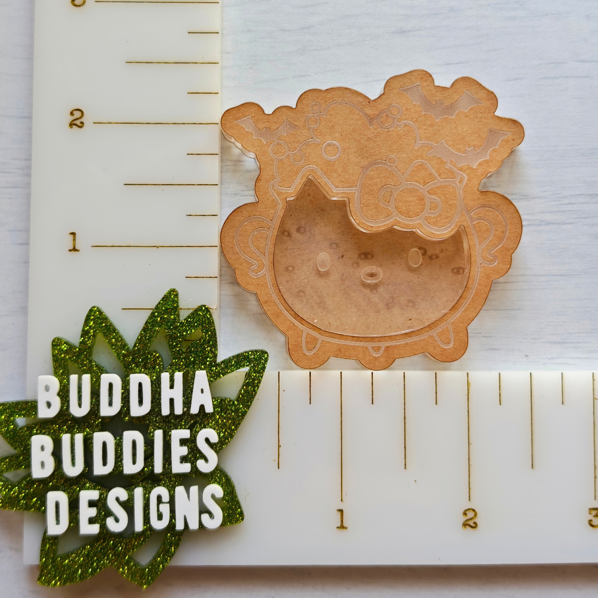 Batty Bow Cat Cauldron Silicone Mold