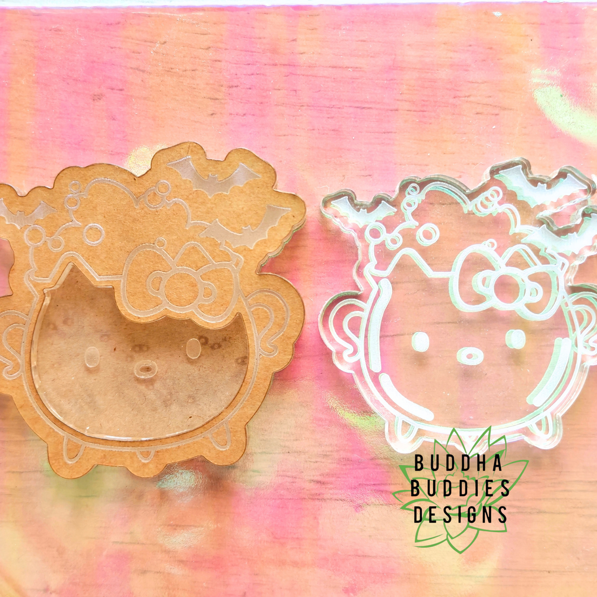 Batty Bow Cat Cauldron Silicone Mold