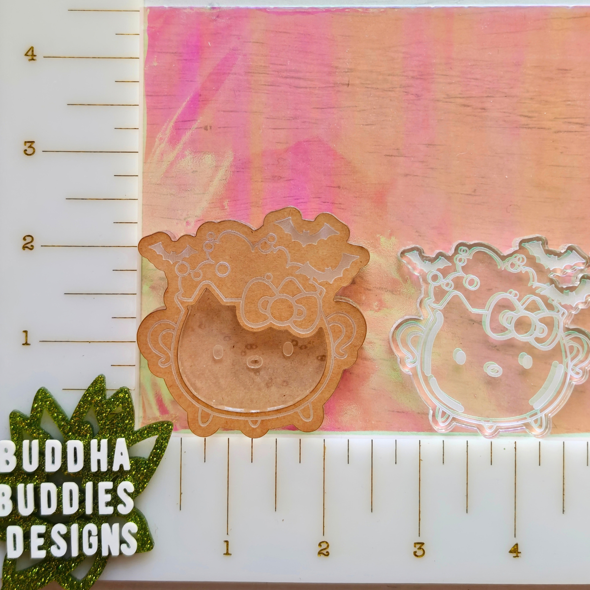 Batty Bow Cat Cauldron Silicone Mold