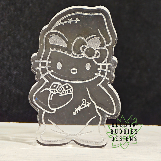 Grumpy Green Monster Cat Silicone Mold