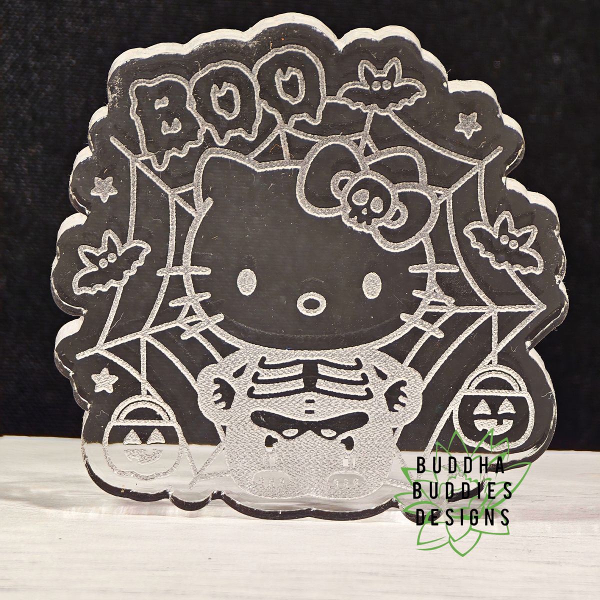 Spiderweb Skeleton Cat Silicone Mold