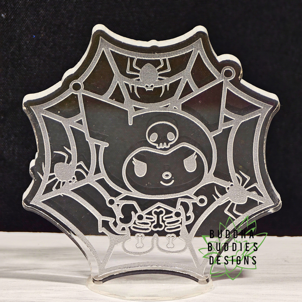 Skeleton Jester Bunny Spiderweb Silicone Mold