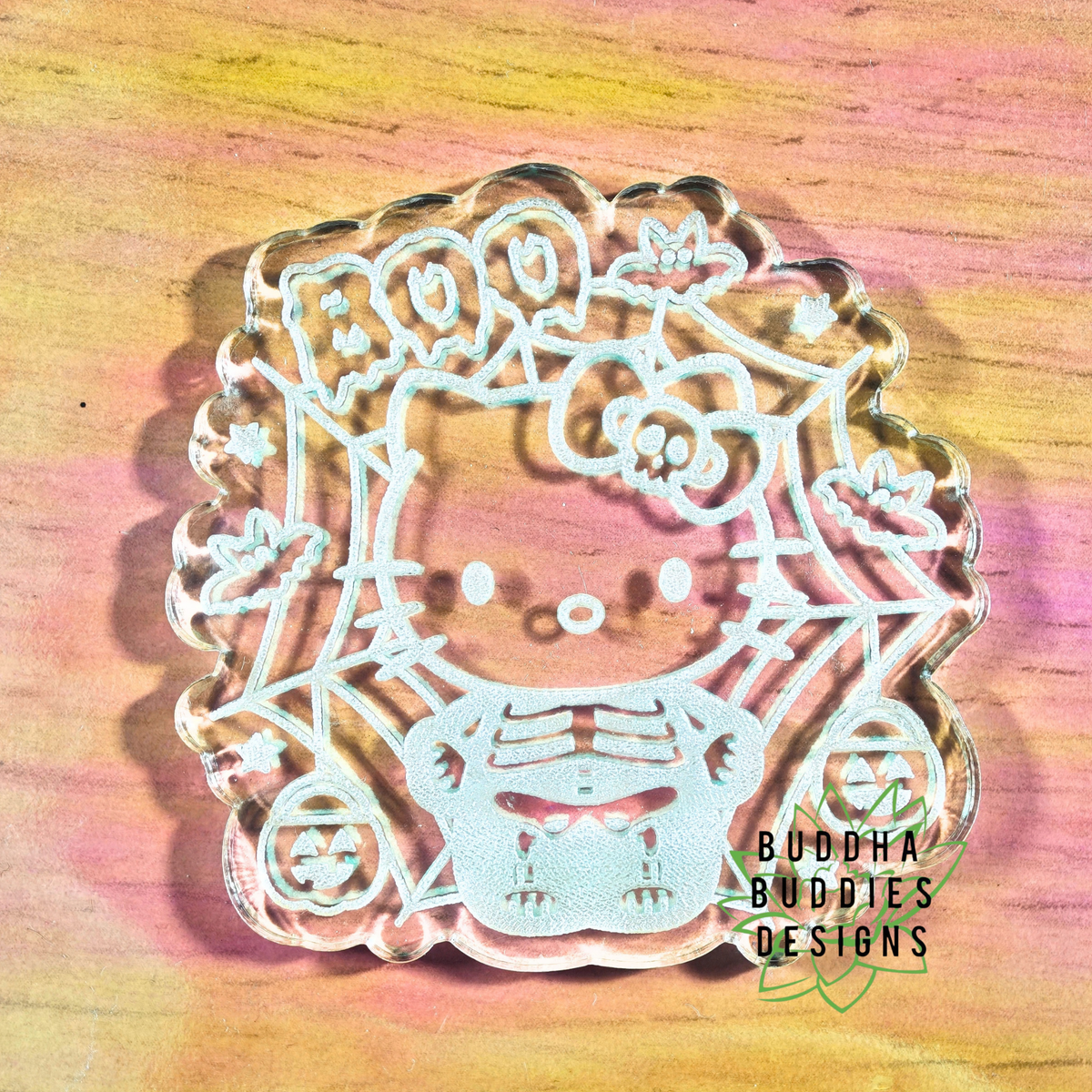 Spiderweb Skeleton Cat Silicone Mold