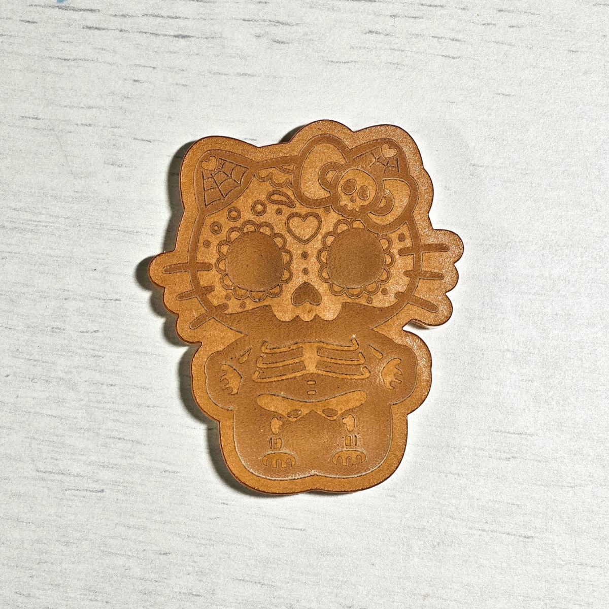 Sugar Skull Bow Cat Silicone Mold