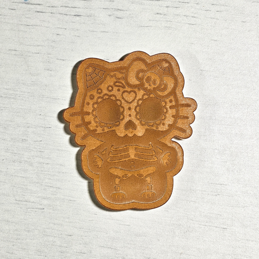 Sugar Skull Bow Cat Silicone Mold