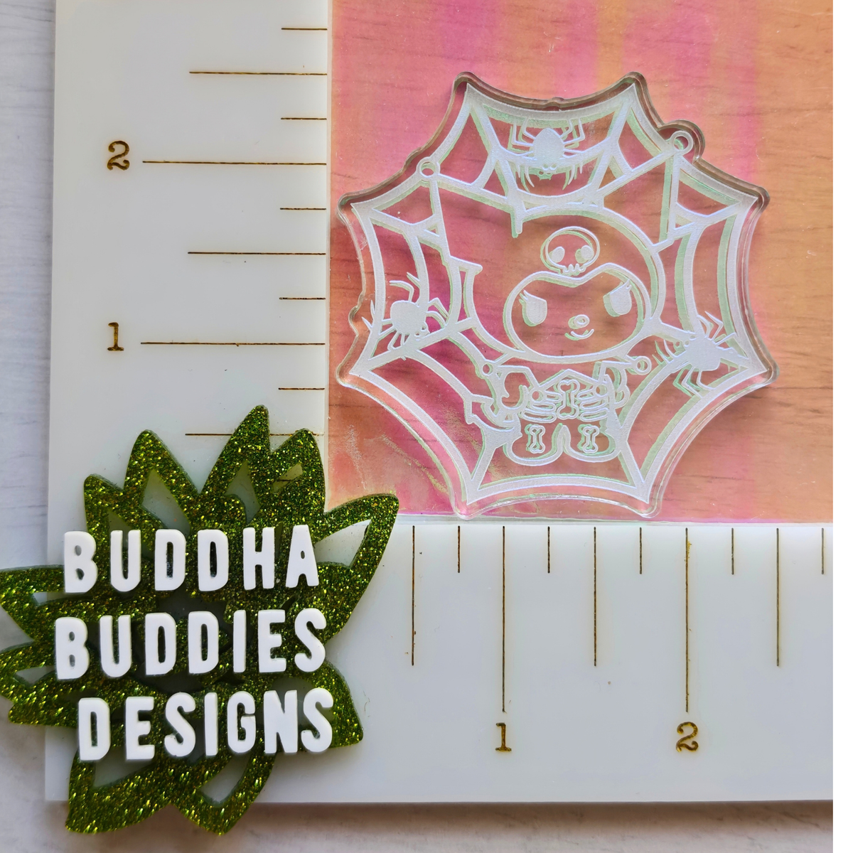 Skeleton Jester Bunny Spiderweb Silicone Mold