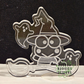 Witchy Frog on Broom Silicone Mold