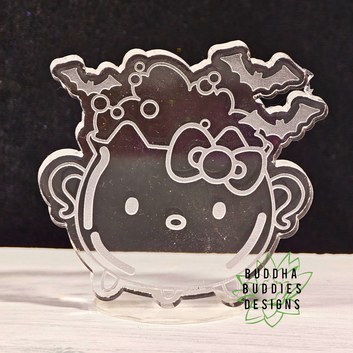 Batty Bow Cat Cauldron Silicone Mold